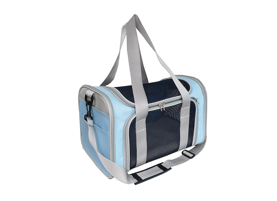 小型動物肩袋粉藍色 Small Pet Carrier Bag Color Blue